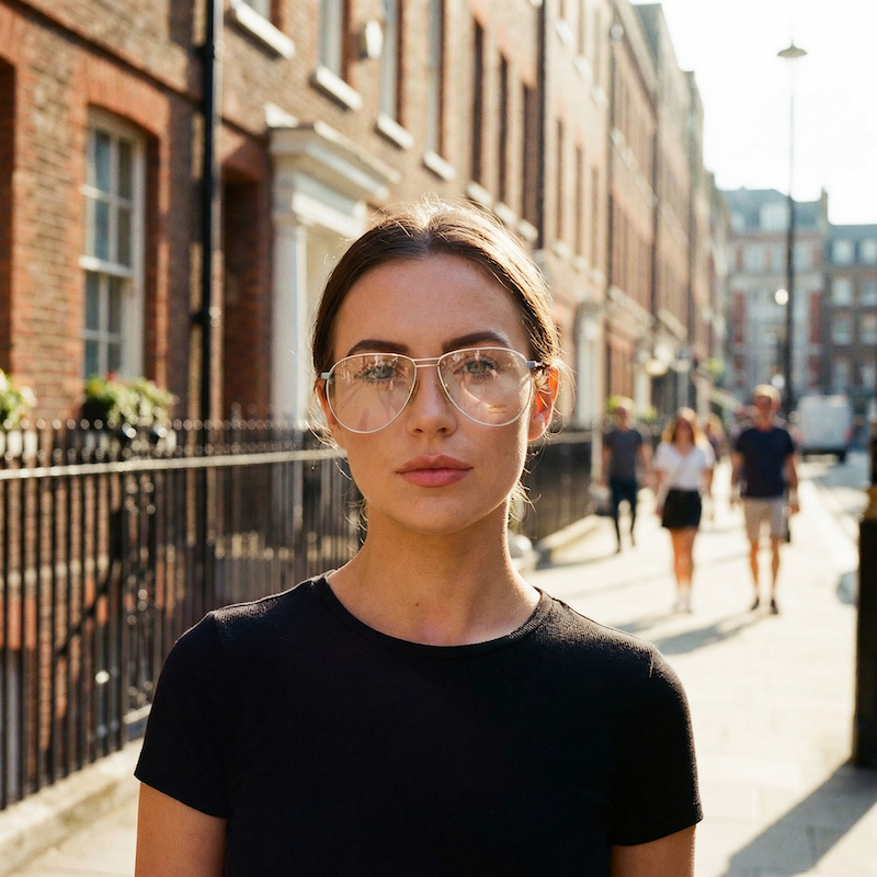 OWP 1376 aviator glasses. Women's aviator glasses. Women's stylish glasses. White Aviator glasses. Vintage glasses. 80s aviator glasses. 