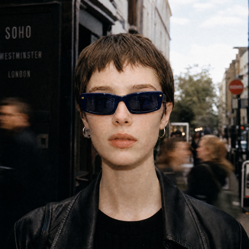 YSL 6502 vintage sunglasses. Women's YSL sunglasses. Navy rectangular YSL sunglasses. 90s YSL sunglasses.