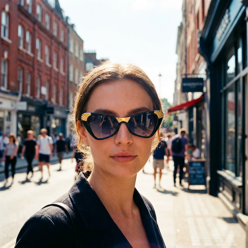 Yves Saint Laurent 6507 vintage sunglasses. Women's YSL sunglasses. Black cat-eye YSL sunglasses.