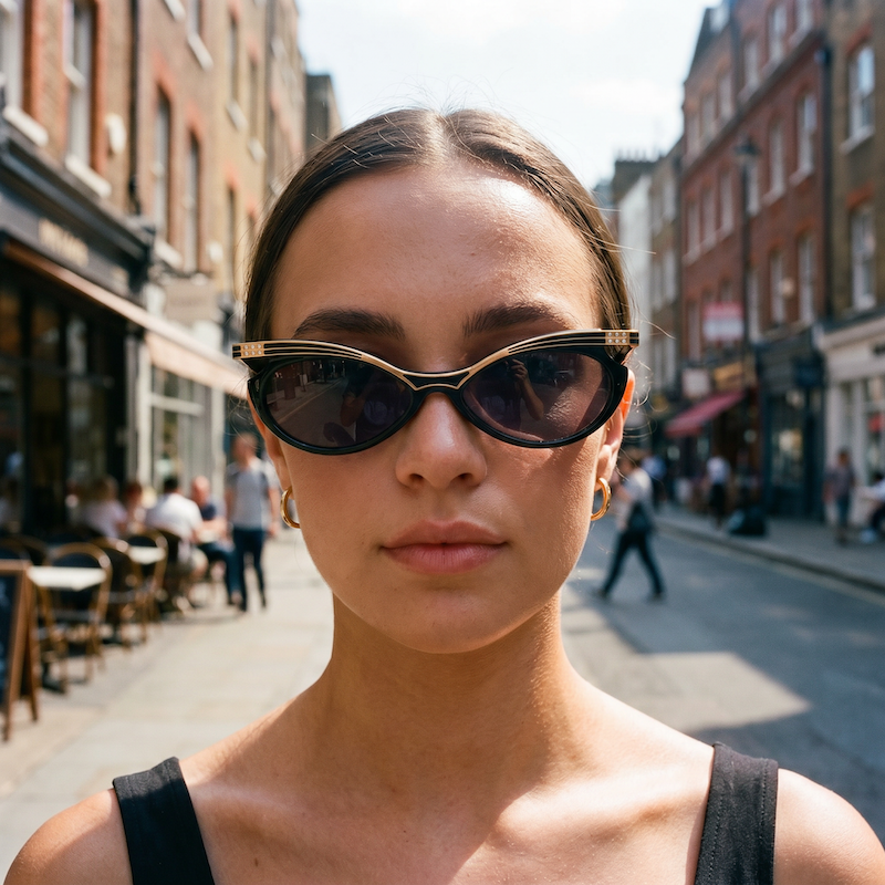 Yves Saint Laurent 6505 vintage sunglasses. YSL cat-eye sunglasses. Women's YSL sunglasses.