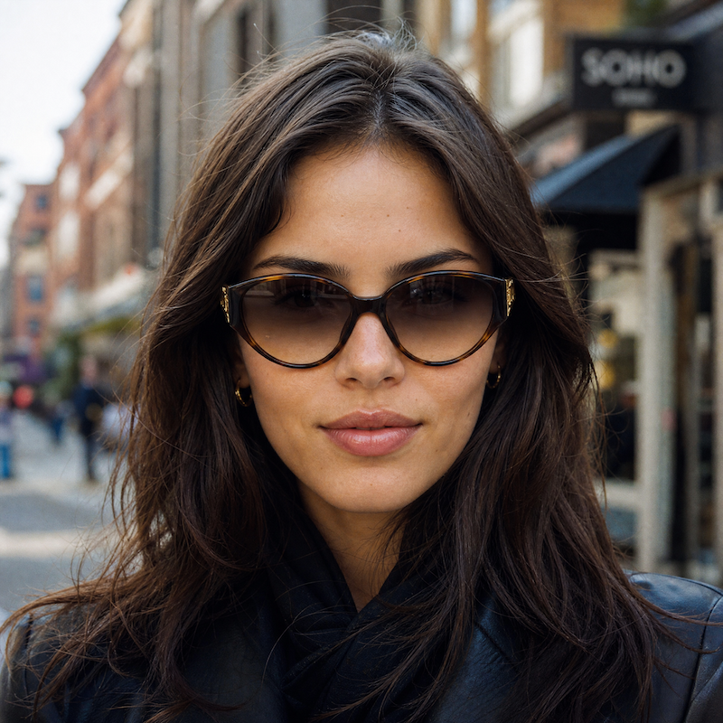 Yves Saint Laurent 6540 vintage sunglasses. YSL sunglasses. Women's cat-eye YSL sunglasses.