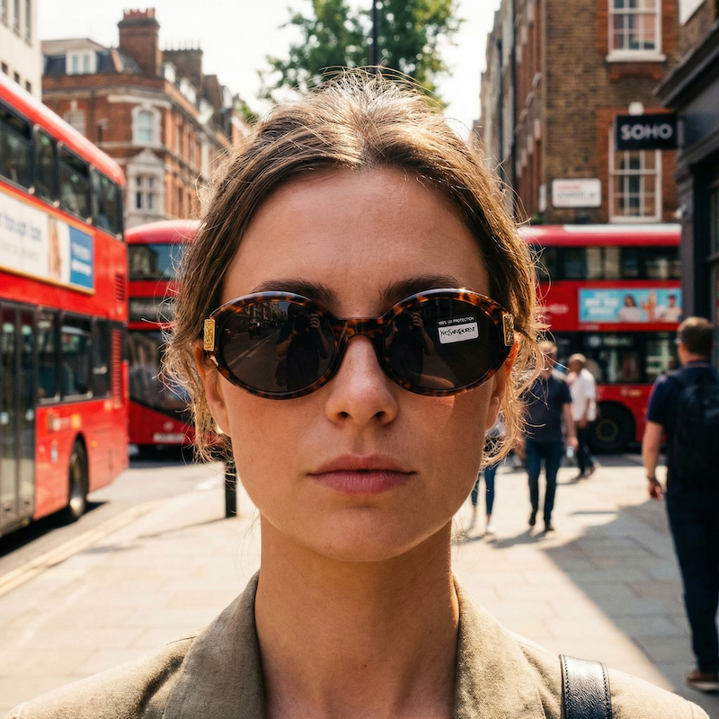 YSL 6548 vintage sunglasses. Women's YSL sunglasses. Brown oval YSL sunglasses. 90s YSL sunglasses.