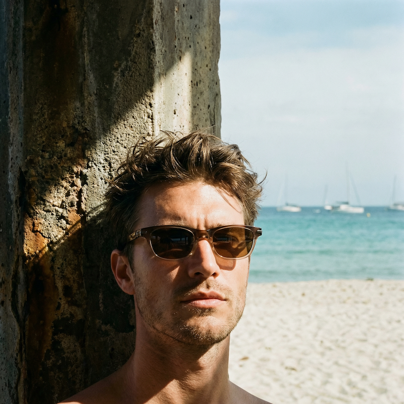 YSL 6551 Men's Rectangular Sunglasses. Vintage YSL sunglasses.