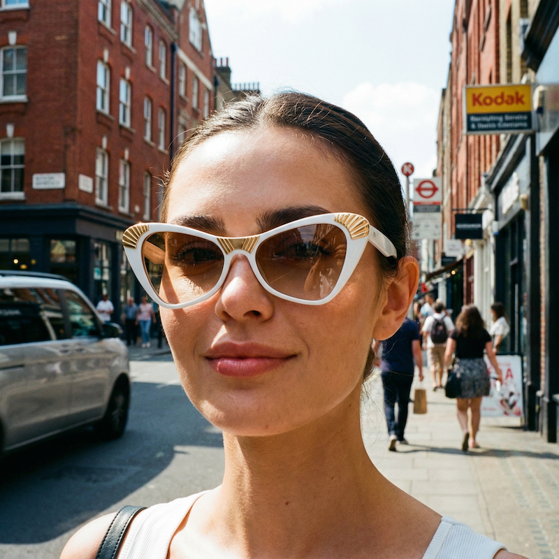 YSL 5014 Y555 Vintage Sunglasses. Yves Saint Laurent Sunglasses. YSL sunglasses. White Cat-Eye sunglasses. Women's YSL sunglasses.