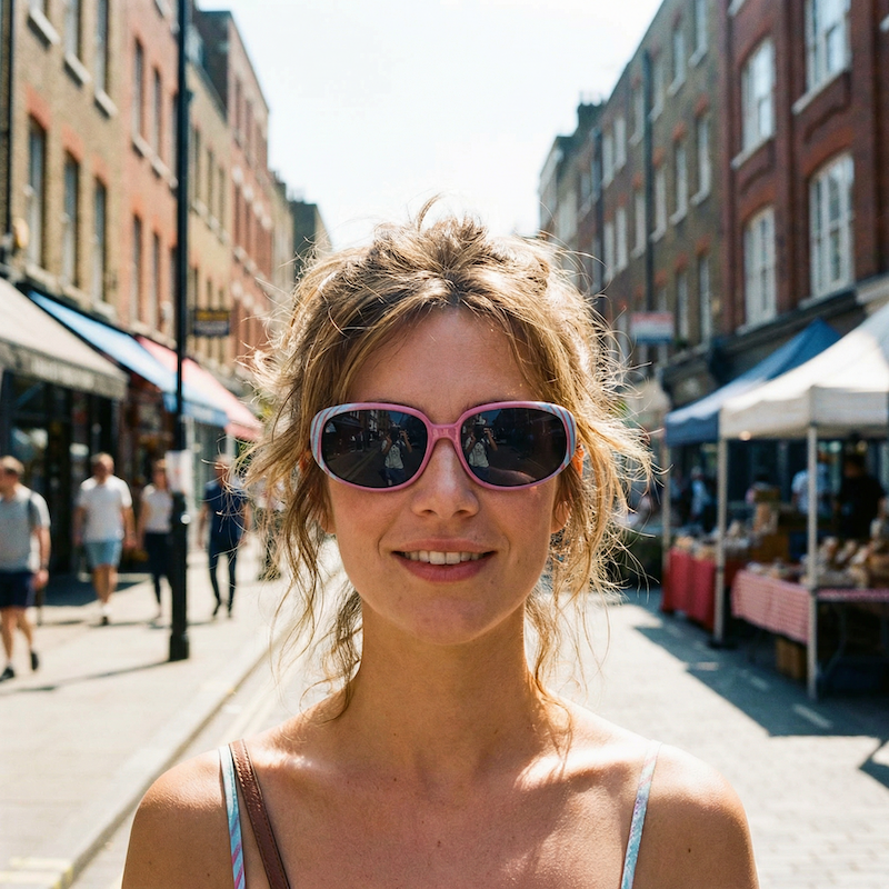 Zeiss 8118 women's vintage sunglasses. Pink and blue 80s sunglasses. 