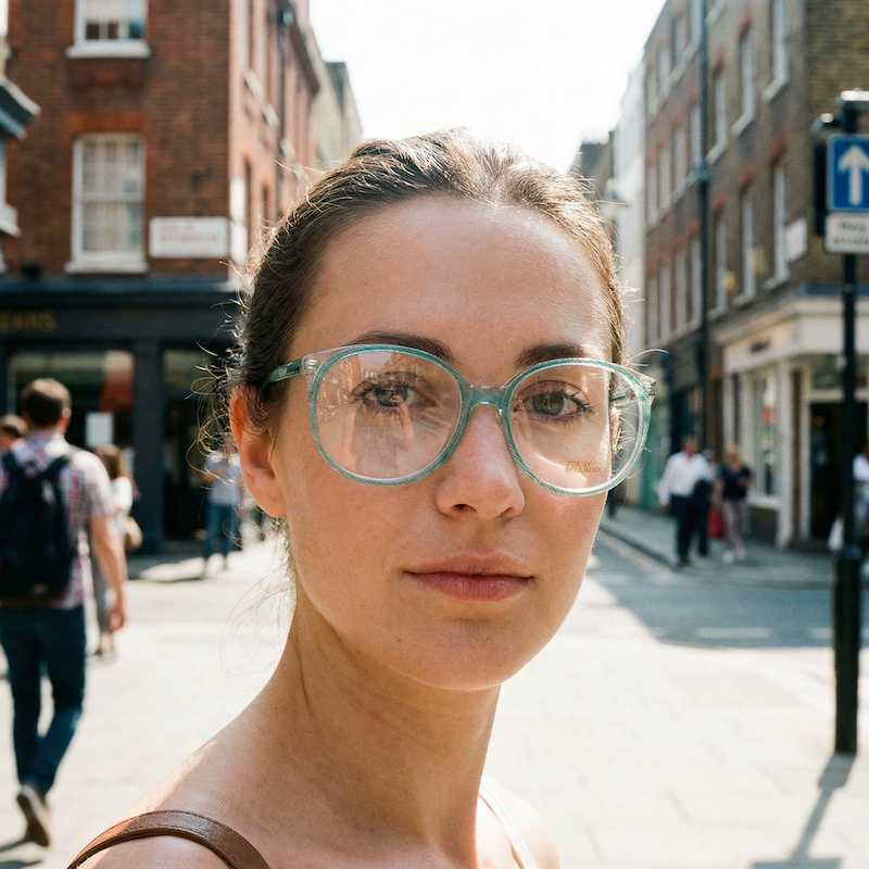 Zoe by Brulimar 2210 vintage glasses. Women's green oversized 80s glasses.