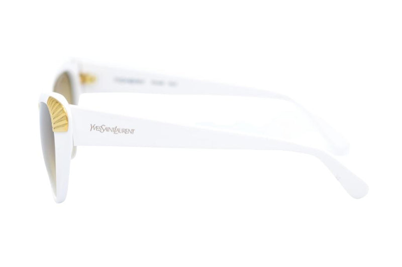 YSL 5014 Y555 Vintage Sunglasess. Yves Saint Laurent Sunglasses. Rare Vintage Sunglasses. White Cat Eye Sunglasses. White Sunglasses.