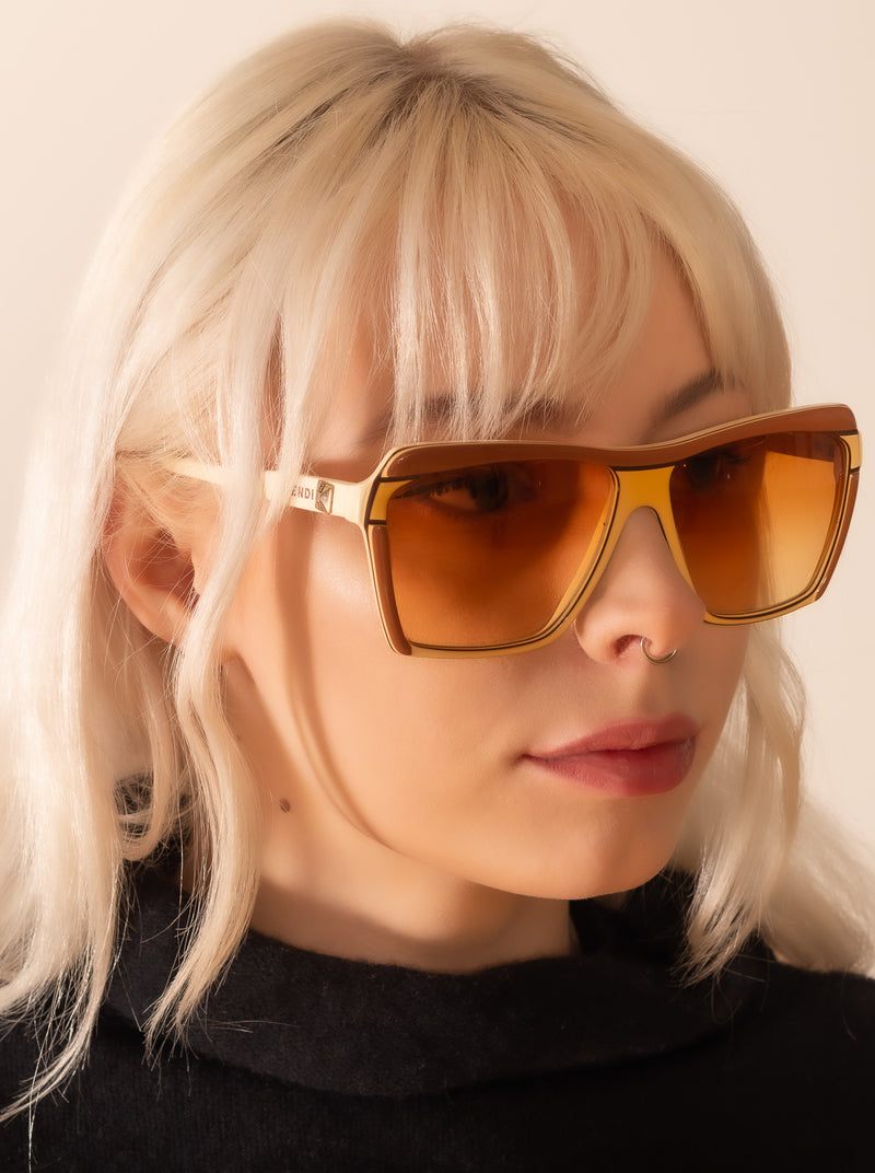 Fendi by Lozza FS 30 Vintage Sunglasses. Vintage Fendi Sunglasses. Fendi Sunglasses. Vintage Designer Sunglasses. Stylish Sunglasses. Sustainable Sunglasses. Luxury designer sunglasses. Rare Fendi Sunglasses.