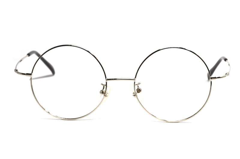 vintage inspired silver round glasses