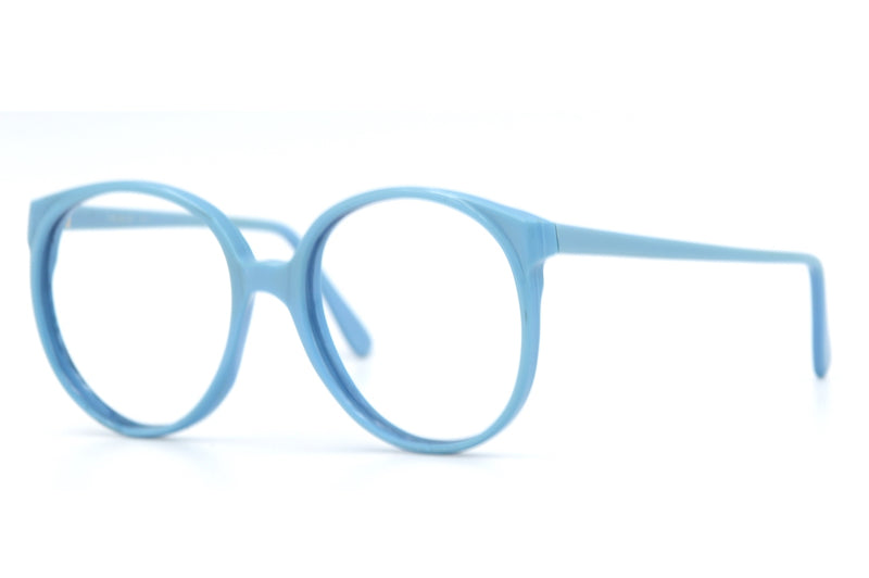 Chelsea by Michael Selcott Vintage Glasses. 1980's Vintage Glasses. Oversized Glasses. Oversized Vintage Glasses. Cool Glasses. Stylish Glasses. Sustainable Glasses. Blue Oversized Glasses.