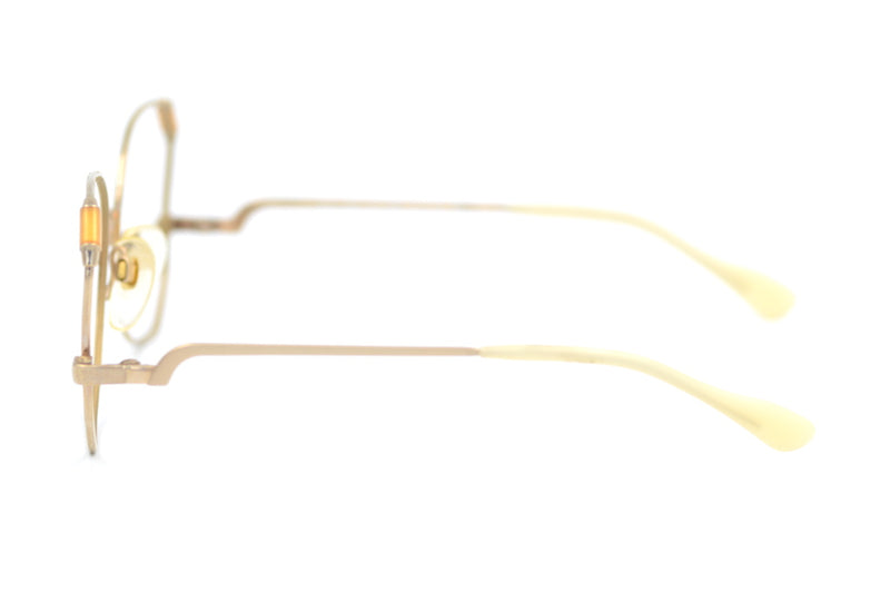 Atrio 356 Vintage Glasses. Bamboo detail glasses. 80s vintage glasses. Cool retro glasses. Sustainable eyeglasses