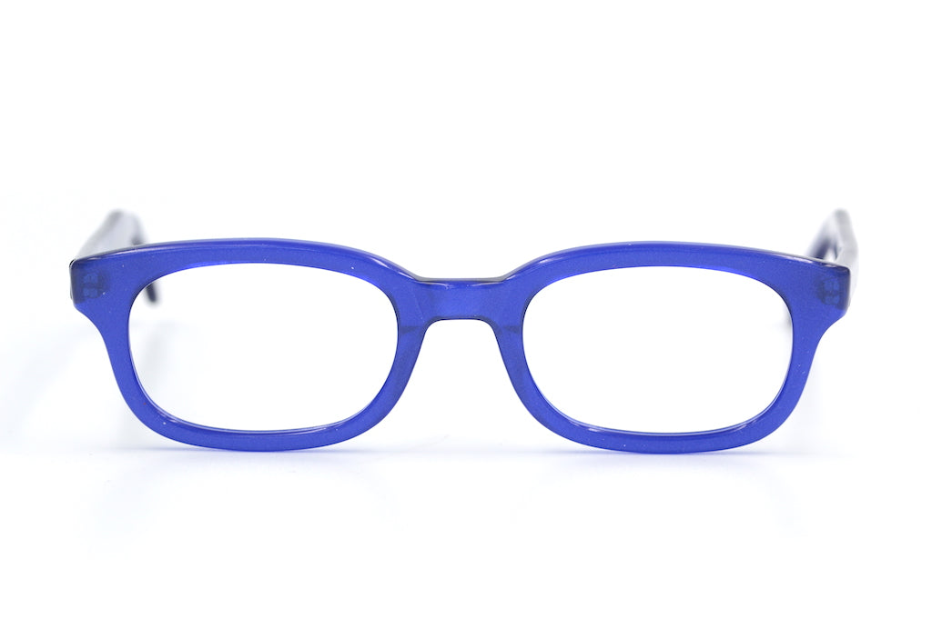 Anglo American Eyewear Biker in blue. Classic, timeless glasses. Buy glasses online. Vintage glasses. Retro glasses. Sustainable glasses.
