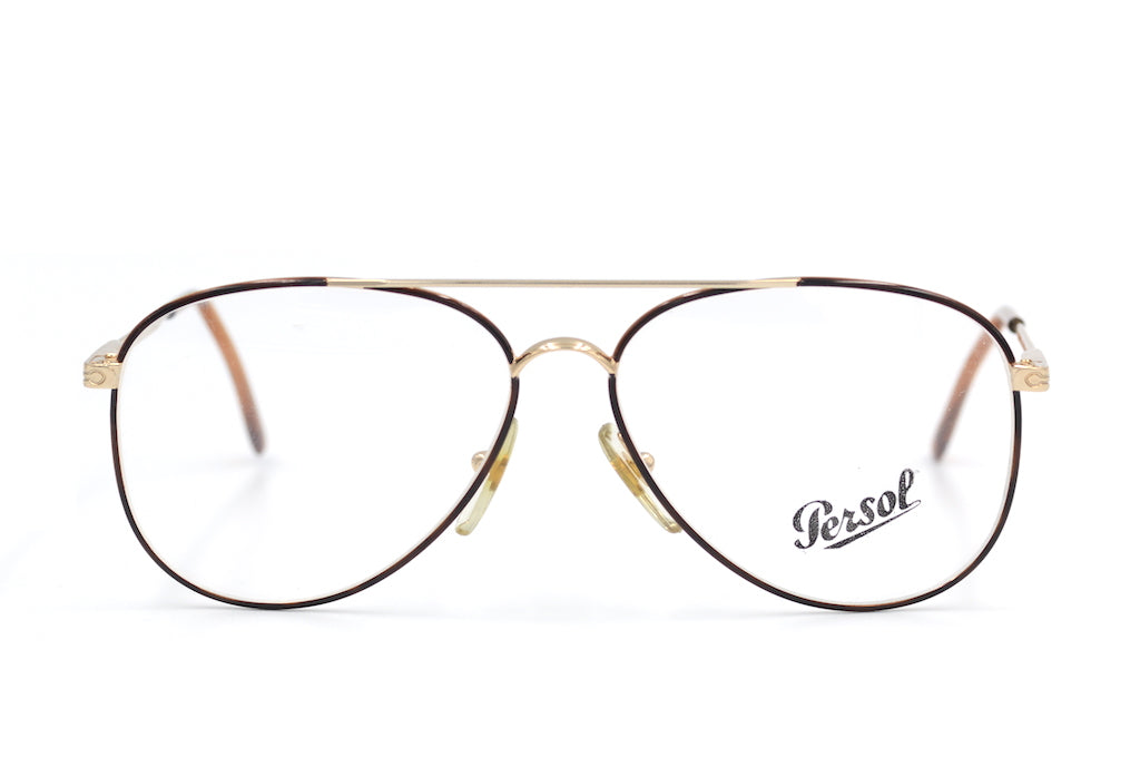 Persol Achim vintage glasses. Persol Glasses. Persol Aviator. Persol eyeglasses. Designer glasses. Designer eyeglasses. Vintage designer glasses.