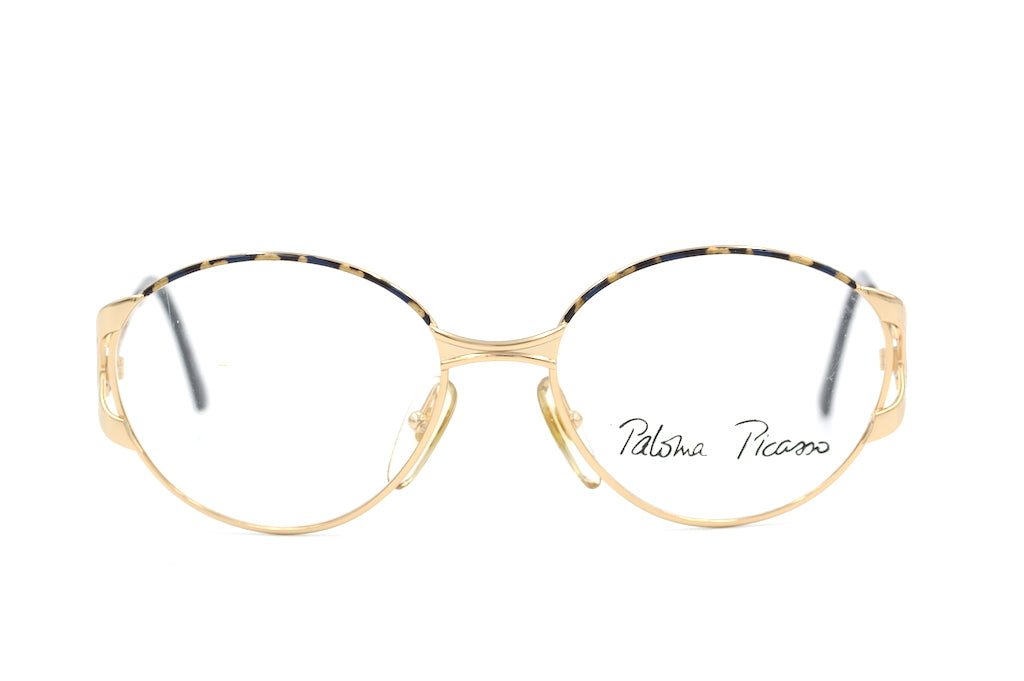 Paloma Picasso 3825 49 vintage glasses. Vintage designer glasses. Rare vintage glasses. Round ladies glasses. Round vintage glasses.