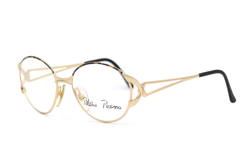 Paloma Picasso 3825 49 vintage glasses. Vintage designer glasses. Rare vintage glasses. Round ladies glasses. Round vintage glasses.
