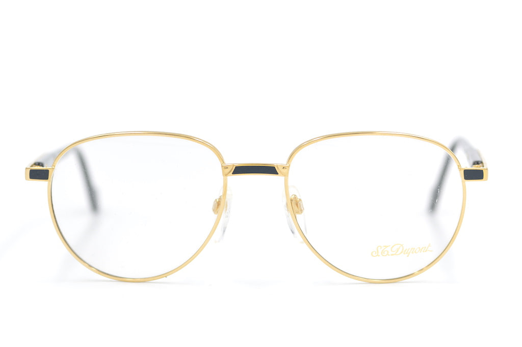 S.T. Dupont D005 Vintage Glasses.  Rare Vintage Glasses. Luxury Glasses. Luxury Eyeglasses. Designer Vintage Glasses. Round Vintage Glasses. Mens Round Glasses. Buy Vintage Glasses Online. 