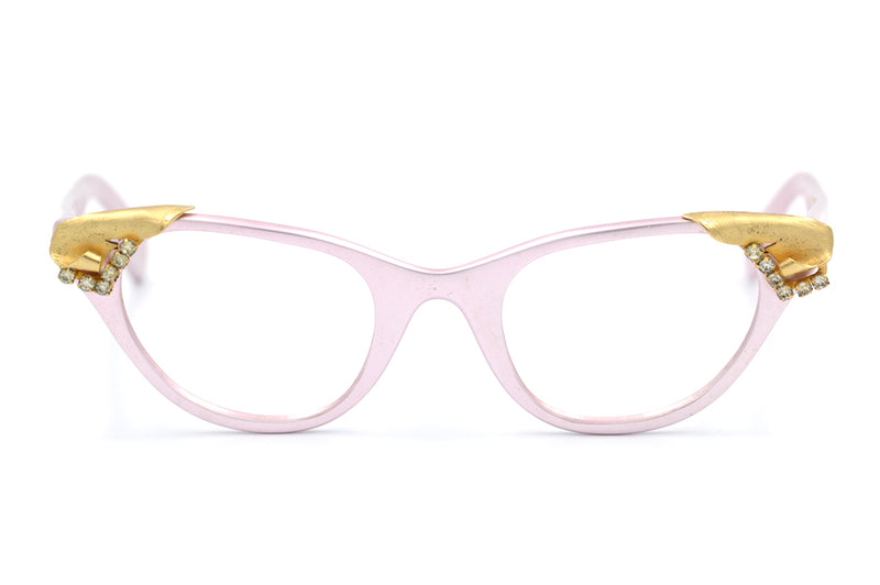 Tura Satin Pink Glasses. Vintage Tura Glasses. Tura Glasses. 1950's vintage glasses. Womens Vinage Glasses