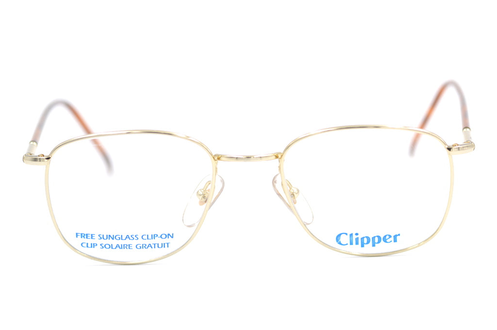 Clipper 9050 vintage glasses with sunclip. Retro mens glasses. Vintage glasses.