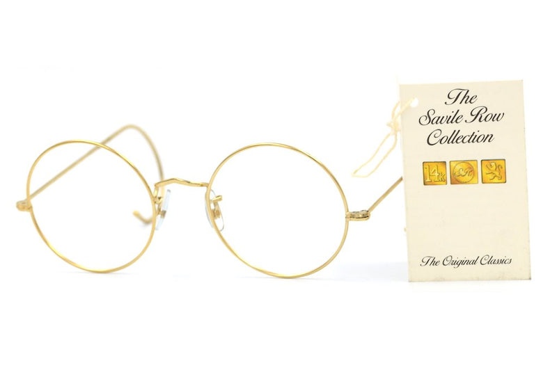 Savile Row 14KT GF Vintage Glasses, Savile Row Round Glasses, Mens Vintage Glasses, 