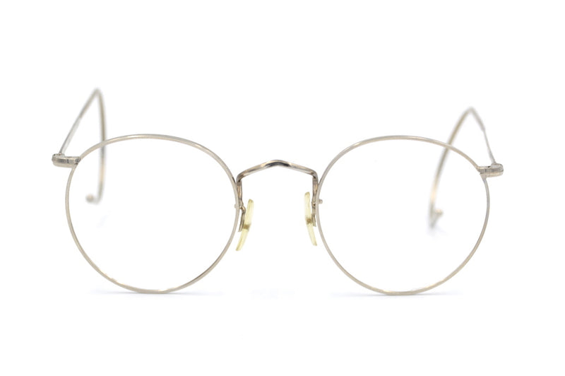 Merx 10KT Gold Filled Vintage Glasses, Mens Vintage Glasses, Round Vintage Glasses, Curl Side Vintage Glassess