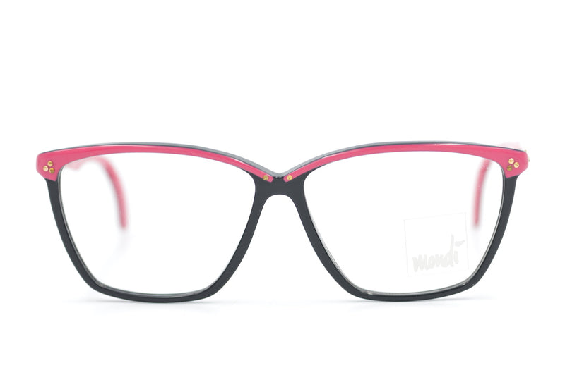 Mondi 5025 Vintage Glasses. Rare Vintage Glasses. Black & Pink Glasses. Retro Glasses. 