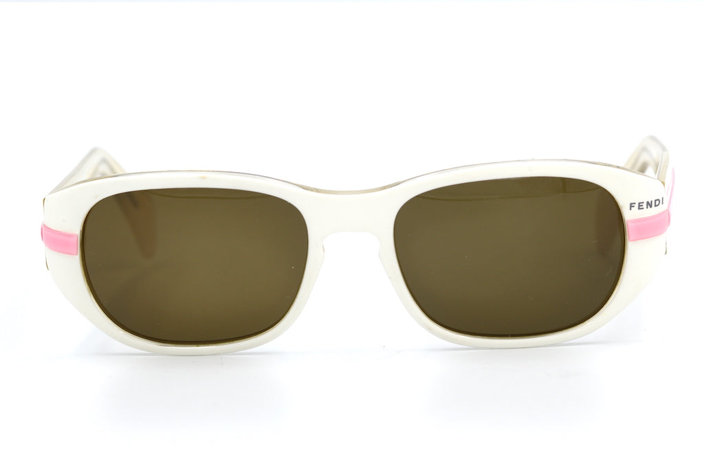 Fendi by Lozza Fendissima 03 vintage sunglasses. New old stock rare Fendi sunglasses. Vintage Sunglasses. White Fendi Sunglasses. Rare Fendi Sunglasses.