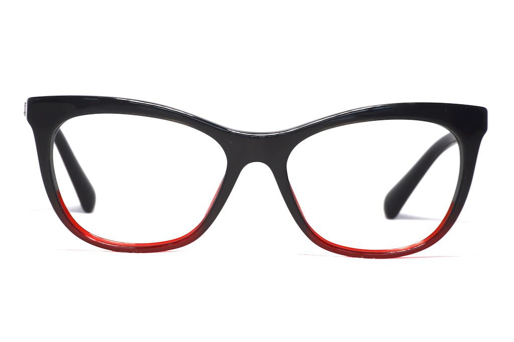 Chanel Eyeglasses Frames 3341 c.1556 Black Brown Cat Eye Full Rim 52-16-140