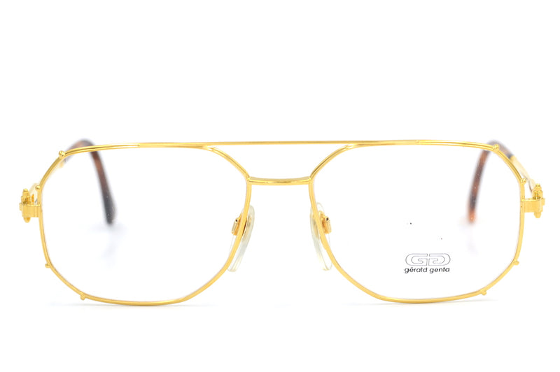 Gèrald Genta Gold and Gold 01 Vintage Glasses. Gèrald Genta Sunglasses. Gold Plated Glasses. Gold Plated Sunglasses. Rare Vintage Glasses. Rapper Sunglasses. As seen on Mist.