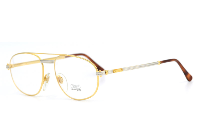 Gerald Genta New Classic 20 Vintage Glasses. 23 KT Gold Plated. Rare Vintage Glasses. Gerald Genta Sunglasses. Luxury Glasses.