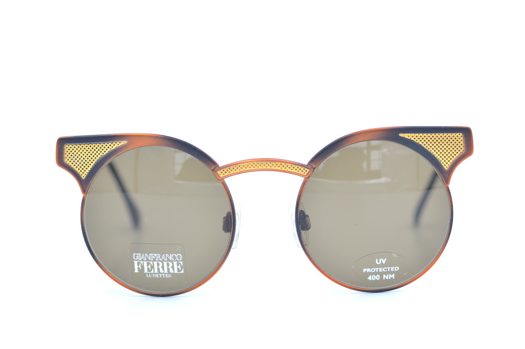 Gianfranco Ferre 85 Vintage Sunglasses. Lady Gaga Sunglasses. Rare Vintage Sunglasses. Round Vintage Sunglasses. Quirky Vintage Sunglasses.