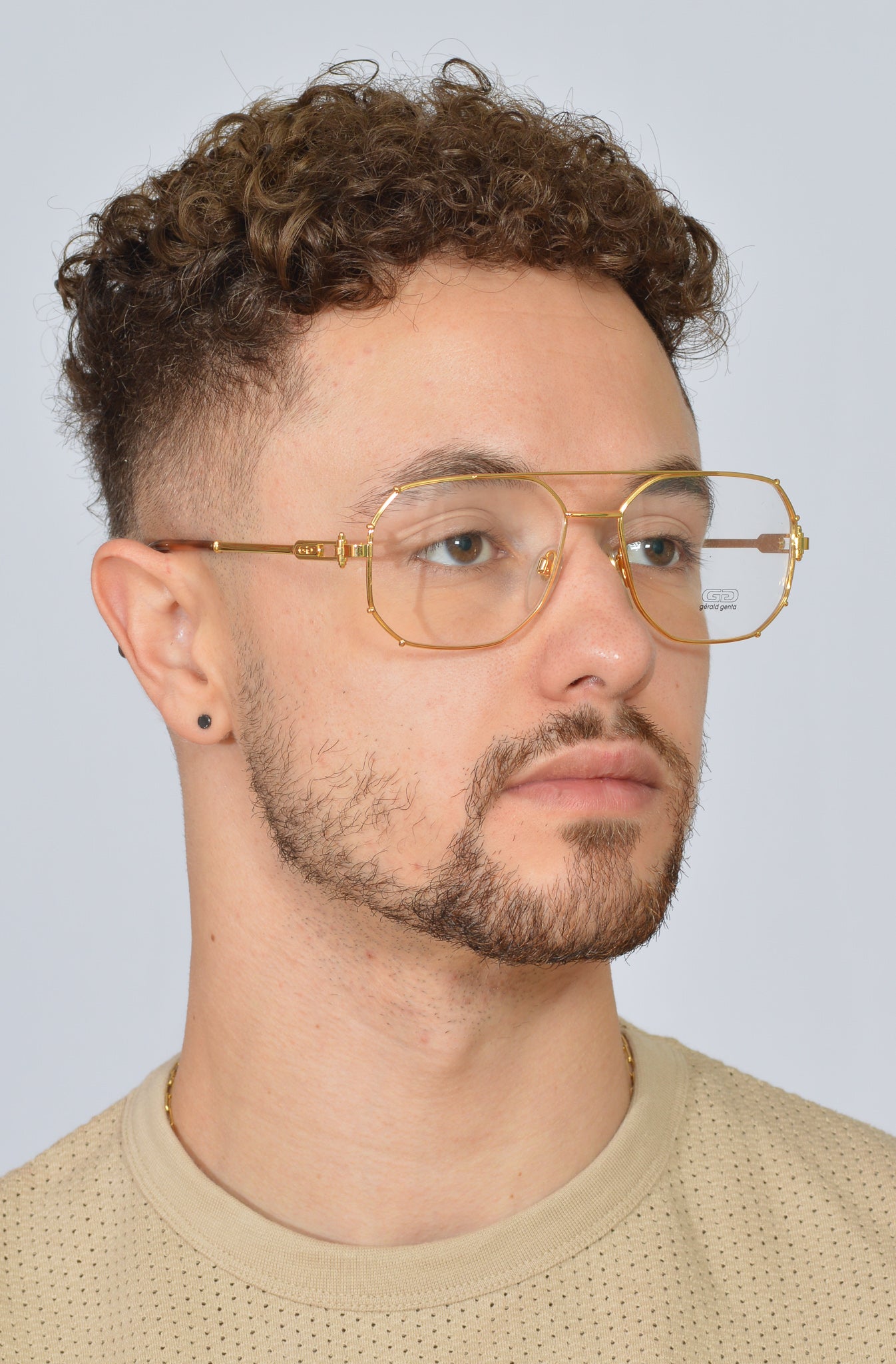 Gèrald Genta Gold and Gold 01 Vintage Glasses. Gèrald Genta Sunglasses. Gold Plated Glasses. Gold Plated Sunglasses. Rare Vintage Glasses. Rapper Sunglasses. As seen on Mist.