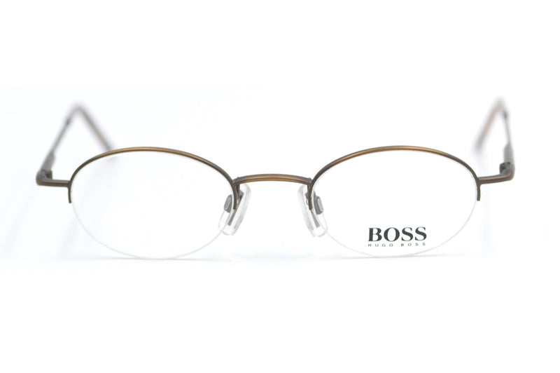 Hugo Boss 1531 90s vintage glasses. Hugo Boss Glasses. Oval glasses. Small glasses. Shallow oval shaped glasses.