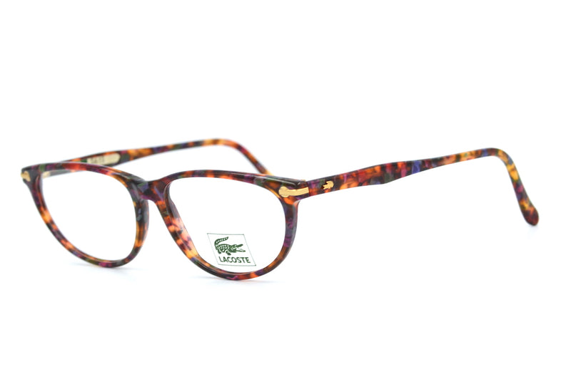 Lacoste 814 vintage glasses. Lacoste glasses. Cat eye glasses. Sustainable glasses. Cool retro glasses. Ladies sustainable glasses.