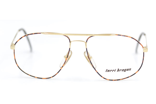 Lunettes Vintage Terri Brogan - Monture Métal Or Brun - Forme Ovale - Taille 45-45 - NOS (New Old Stock) - Neuf Sans étiquette