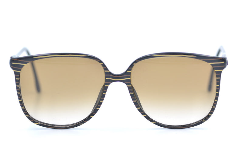 Terri Brogan 8694 91 Vintage Glasses. 80s Vintage Sunglasses. Cool Striped Sunglasses.
