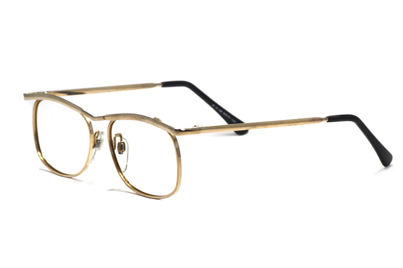 mens vintage gold glasses, mens vintage lunettes, mens vintage gafas, vintage occhiali