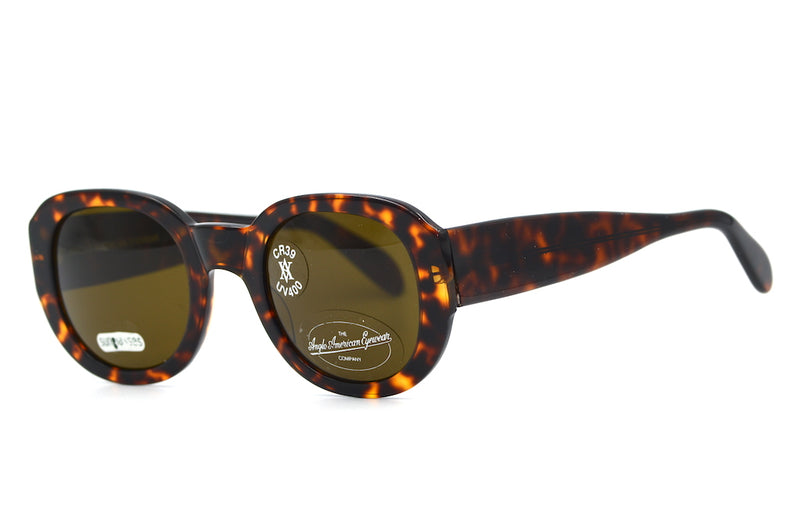 Anglo American Eyewear Winters Brown Tortoiseshell Vintage Sunglasses. Retro Sunglasses. Sustainable Sunglasses.
