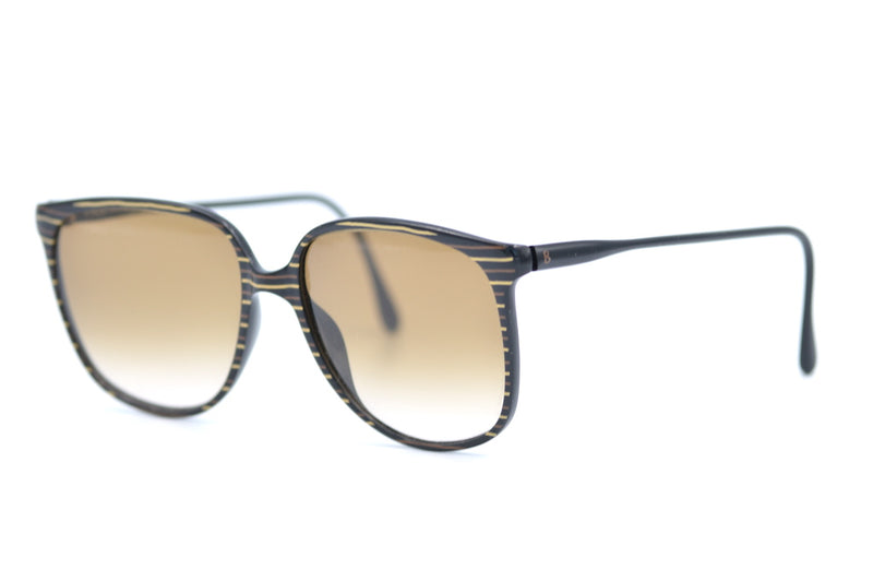 Terri Brogan 8694 91 Vintage Glasses. 80s Vintage Sunglasses. Cool Striped Sunglasses.