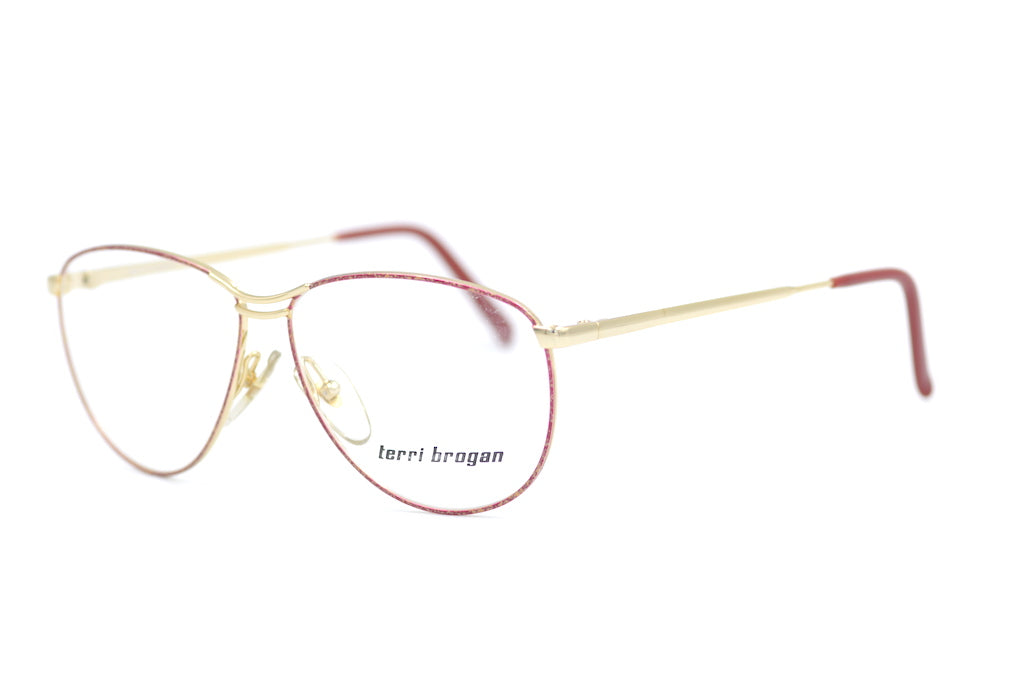 Terri Brogan 8892 43 Vintage Glasses. 80s Vintage Glasses. Metal Retro Glasses. Retro eyeglasses. Vintage Sustainable Eyewear.