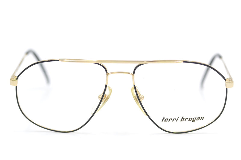 Terri Brogan 8845 49 Vintage Glasses. Classc 80s Vintage Glasses. Retro Aviator Glasses. 