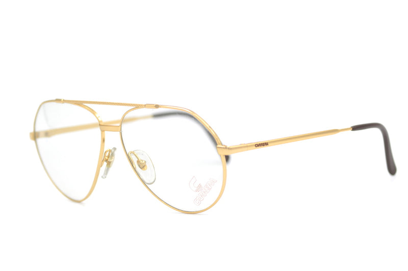 Carrerea 5346 40 Vintage Glasses. Carrera Aviator. Vintage Carrera Aviator Glasses. Gold Vintage Aviator.