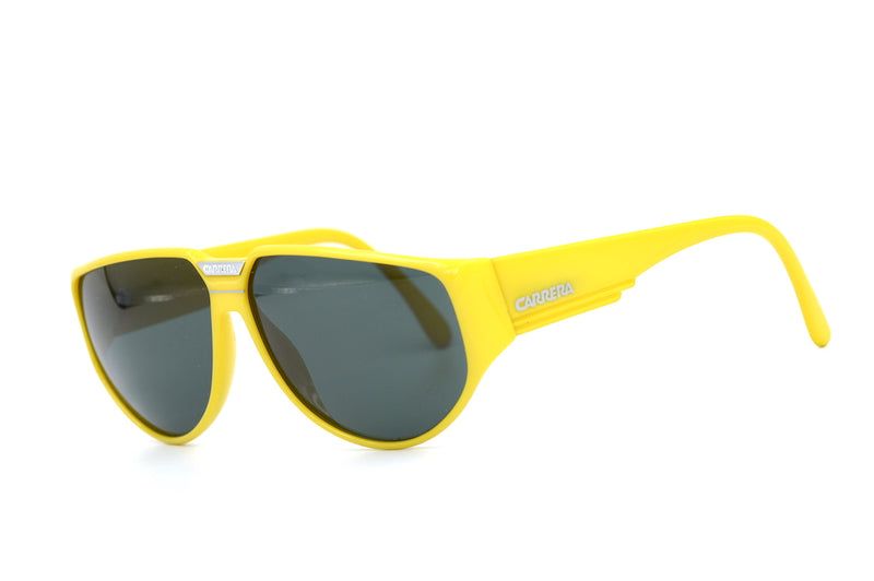 Carrera 5417 40 Vintage Sunglasses. Vintage Carrera Sunglasses. Skiing Sunglasses. Vintage Skiing Sunglasses. Vintage Sport Sunglasses. 1980's Sunglasses.  Yellow sunglasses. Ski sunglasses.