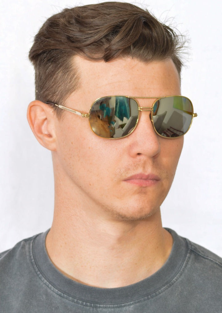 vintage mirror mens aviator, vintage glass lens sunglasses, mens vintage sunglasses, vintage sonnenbrille