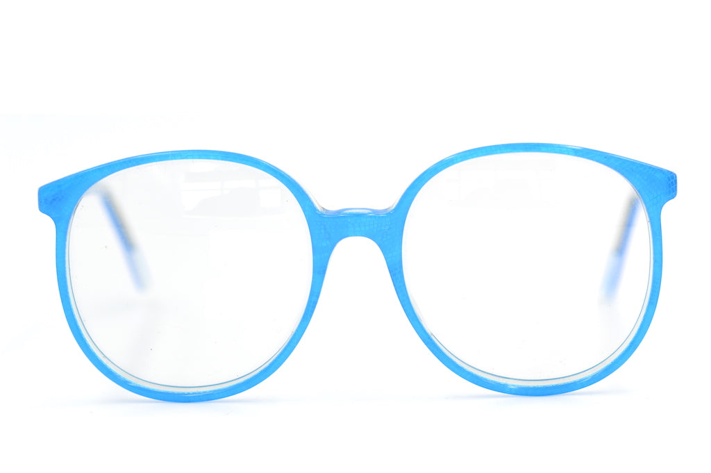 Anglo American Eyewear 202 Vintage Glasses. Blue Vintage Glasses. Bright Blue Vintage Glasses. Anglo American Glasses.