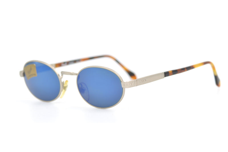 Persol Sunny vintage sunglasses. Rare Persol Sunglasses. Rare vintage sunglasses. Designer vintage sunglasses. Blue mirrored Persol.