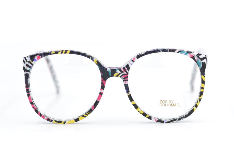 Zoe 2232 Vinage Glasses. 80s Vintage Glasses. Retro Oversized Glasses. Zebra Print Colourful Glasses.