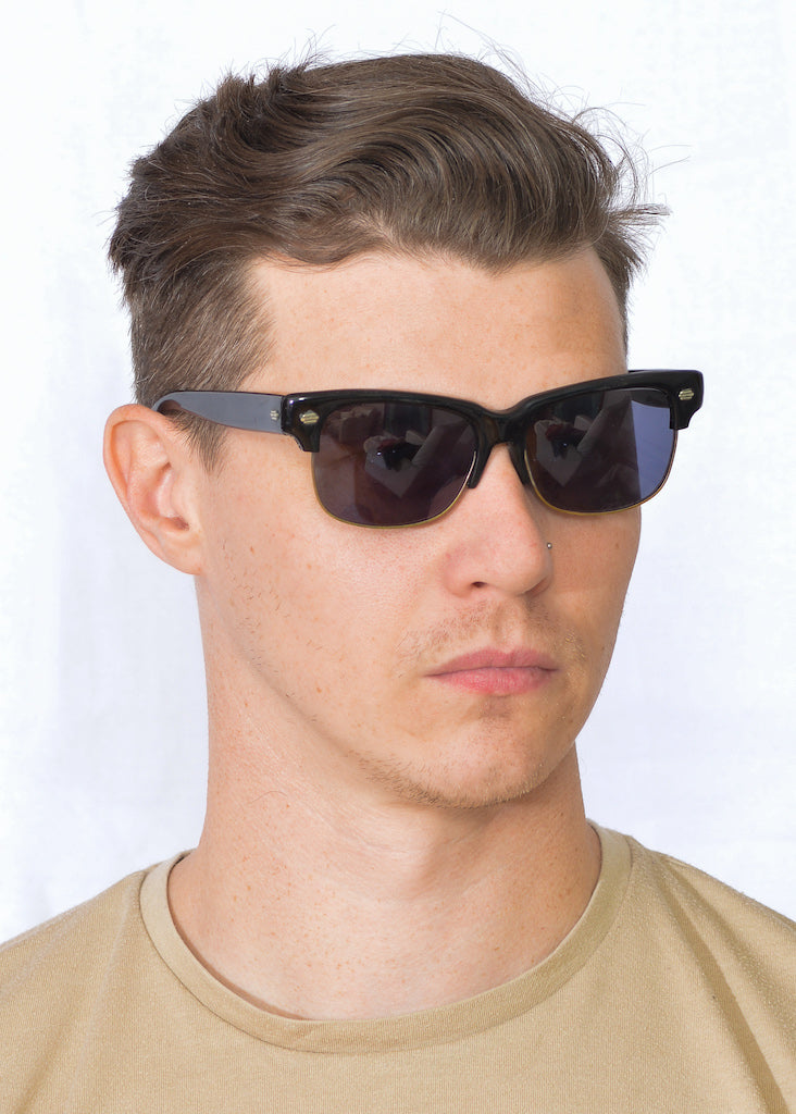 Classic Black Retro 80s Vintage Fashion Sunglasses Black Unisex Mens UV400  | eBay