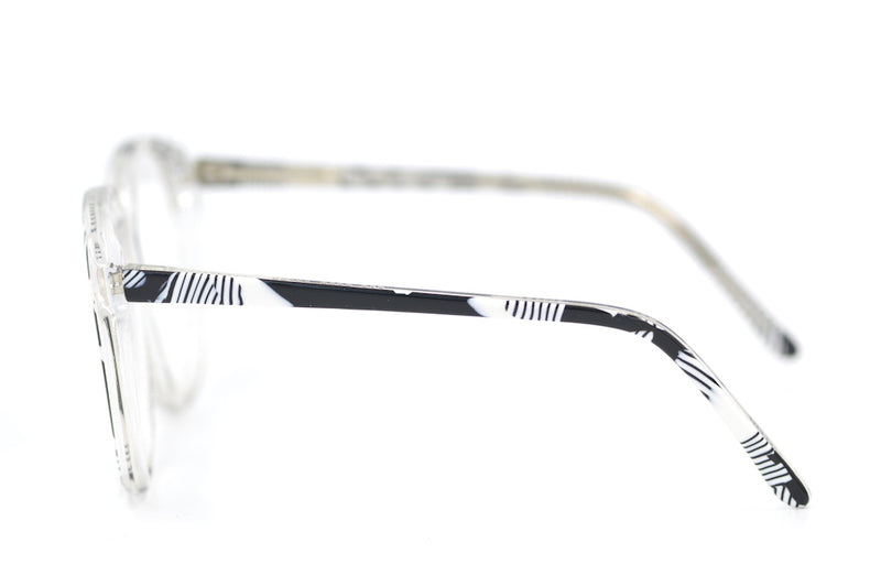 Zoe by Brulimar 2223 vintage glasses. Monochrome glasses. Black and white glasses. Monochrome eyeglasses. 80s oversized glasses. 80s Glasses.
