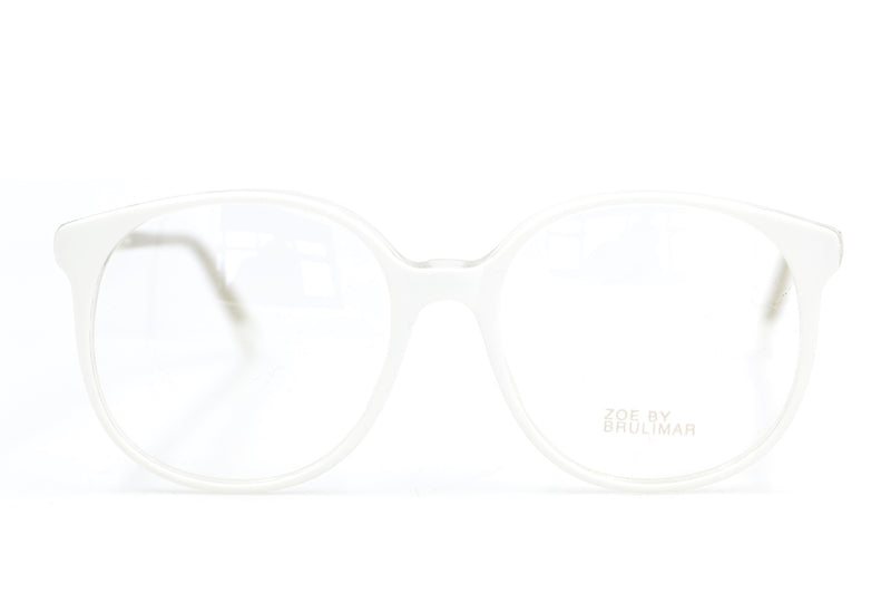 Zoe 2305 white vintage glasses. White oversized glasses. White eyeglasses. Retro white eyeglasses. Retro sustainable glasses. 