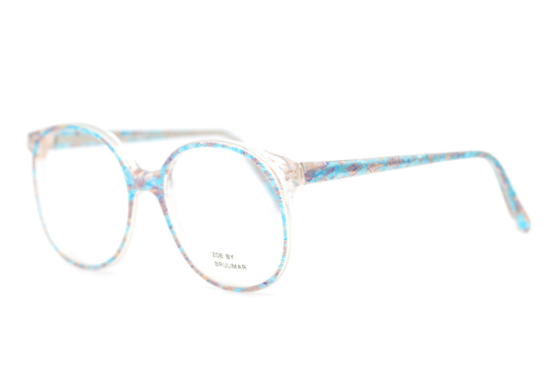 Zoe 2944 by Brulimar Vintage Glasses. 80s oversized glasses. Cool Retro Glasses. Aqua glasses. Colourful glasses. 